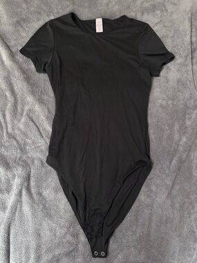 Victoria's Secret Black Short Sleeve Bodysuit